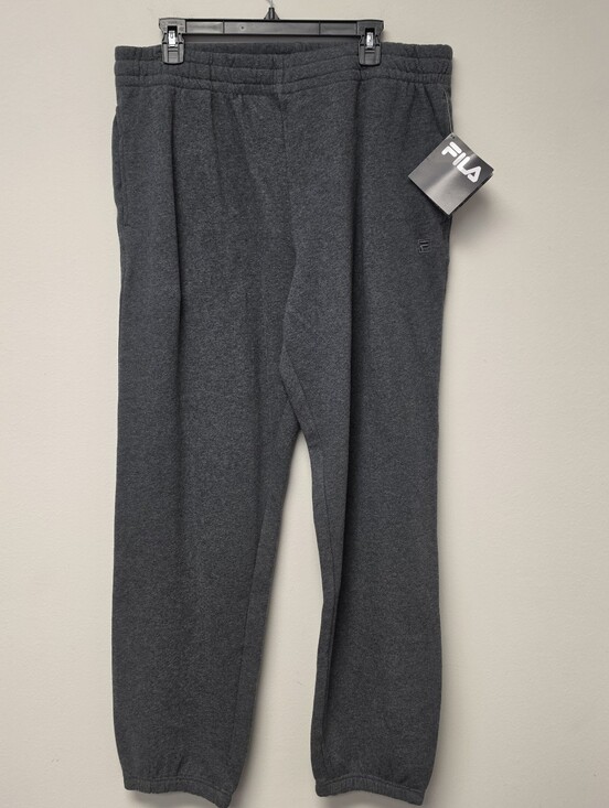 Fila Other - FILA Fleece Jogger Pants Elastic Cuff Sweatpants Charcoal Gray XL